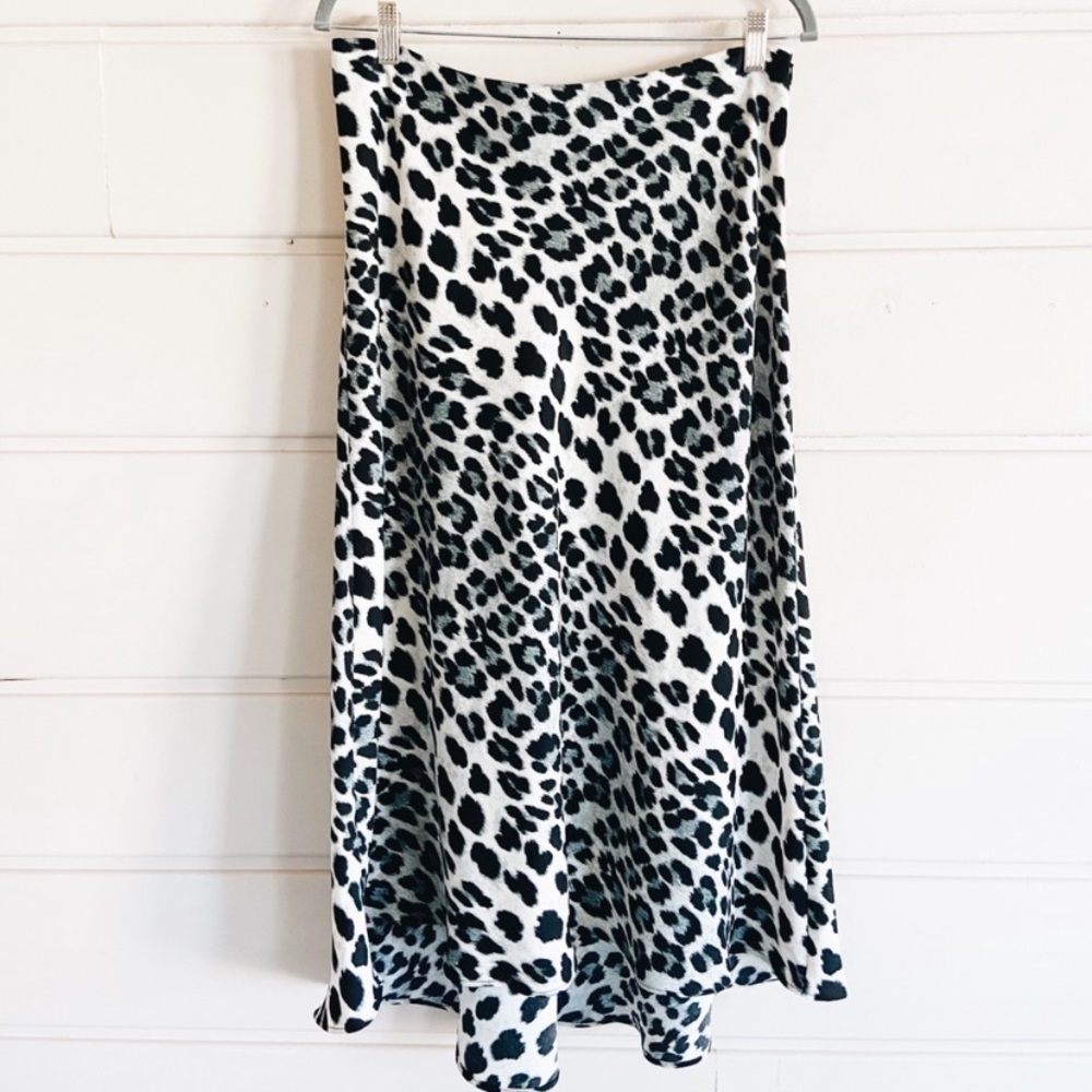 ZARA cheetah midi skirt sz XL